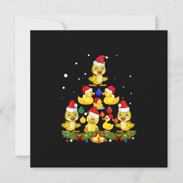 Duck Christmas Tree Invitation (Front)