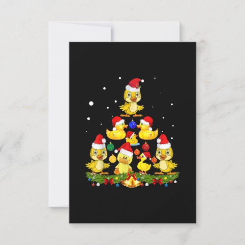 Duck Christmas Tree Invitation