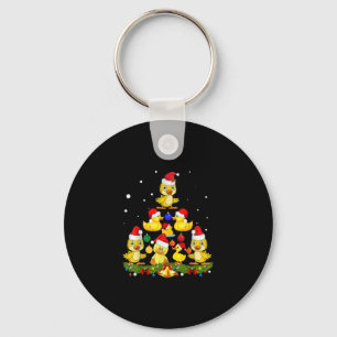 Duck Christmas Tree Keychain