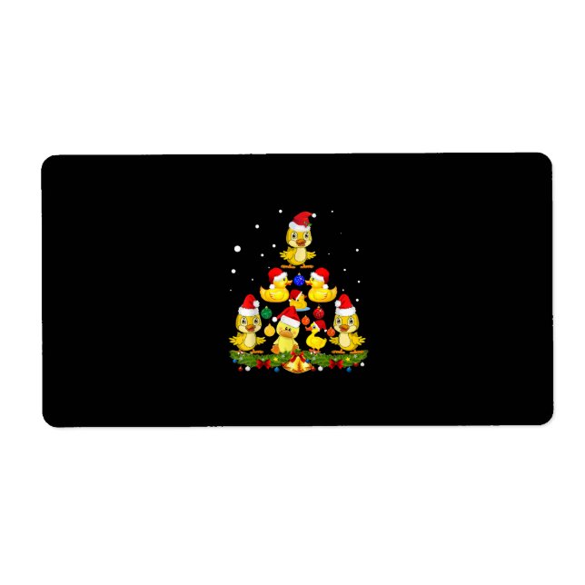 Duck Christmas Tree Label (Front)