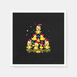 Duck Christmas Tree Napkins