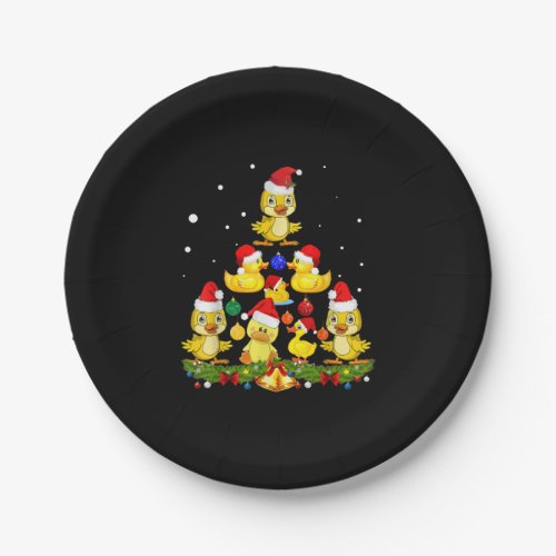 Duck Christmas Tree Paper Plates