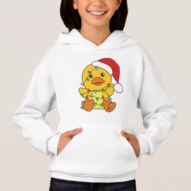 Duck Christmas Winter Animals Holiday Duck Hoodie (Front)