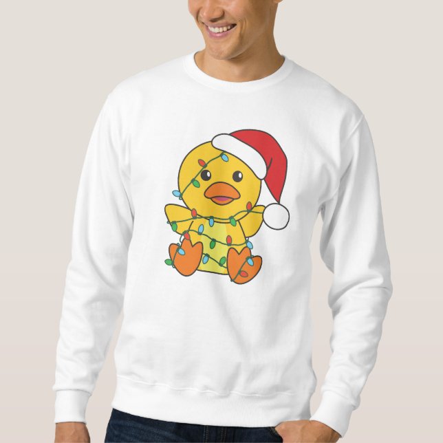 Duck Christmas Winter Animals Holiday Duck Sweatshirt (Front)