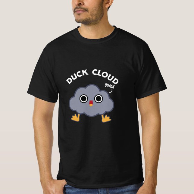 Duck Cloud Funny Weather Pun T-Shirt (Front)