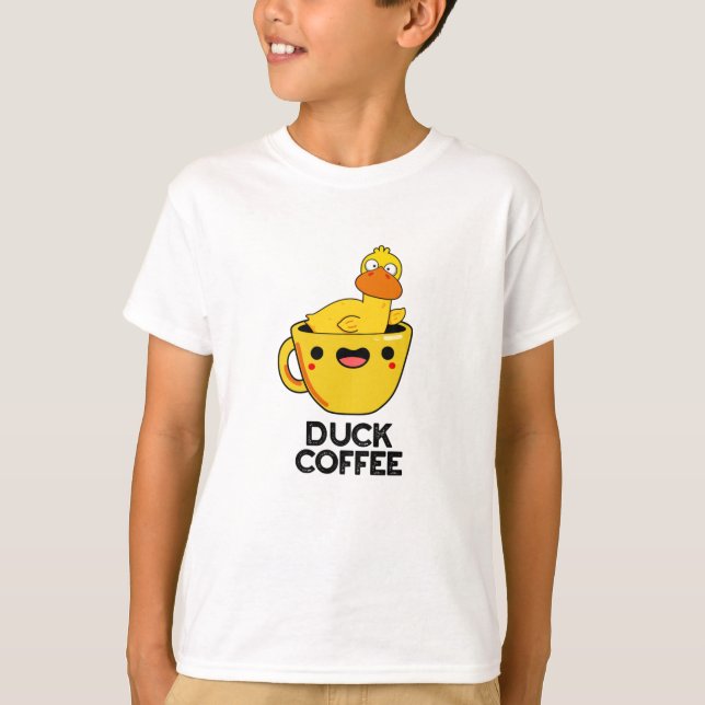 Duck Coffee Funny Drink Pun  T-Shirt (Front)
