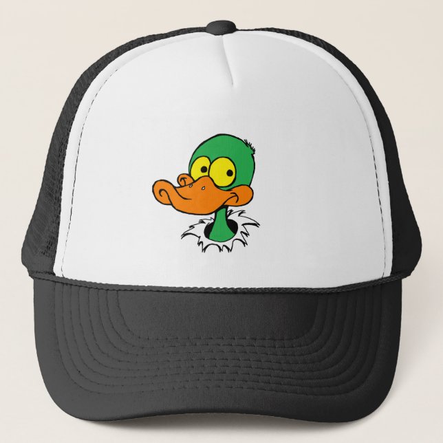 DUCK -color no BACKGROUND Trucker Hat (Front)