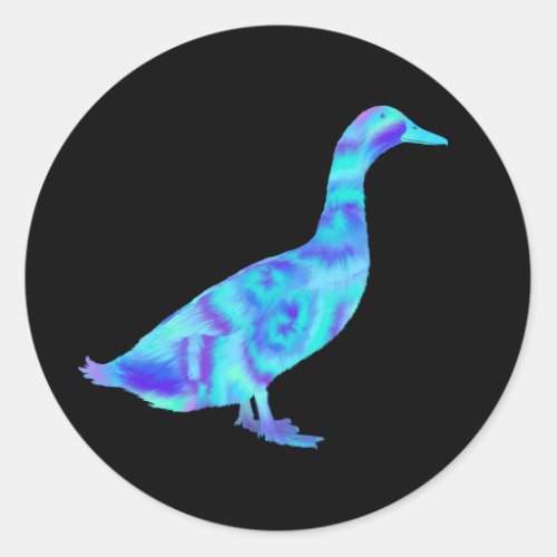 Duck Colorful illustration  Classic Round Sticker