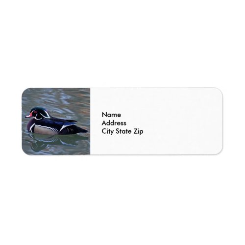 Duck Colorful Waterfowl Label
