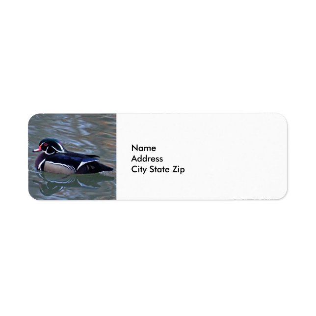 Duck Colorful Waterfowl Label (Front)