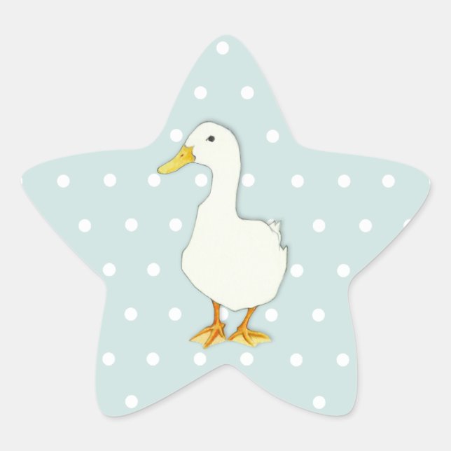 Duck Cool dots Star Sticker (Front)