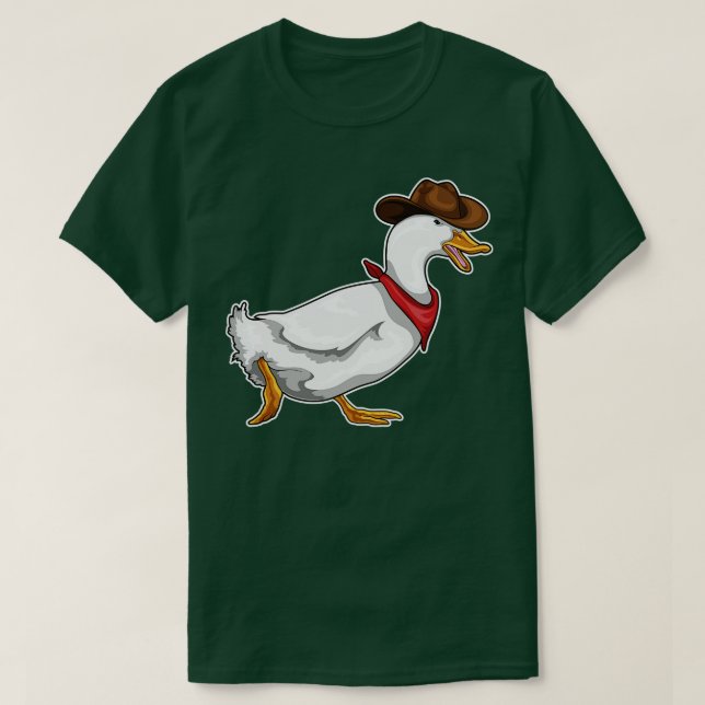 Duck Cowboy Cowboy hat T-Shirt (Design Front)