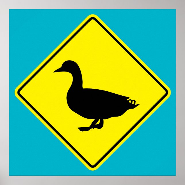 Duck Crossing Road Poster (Front)