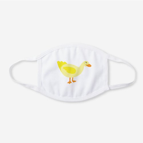 Duck Cute Ducky Kids Summer Cartoon White Cotton Face Mask