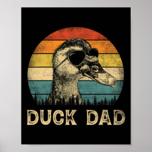 Duck Dad Duck Lovers Daddy Father's Day Poster