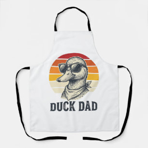 Duck Dad Vintage Duck Sunglasses Vector Shirt Desi Apron