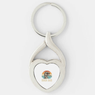 Duck Dad Vintage Engraving Retro Sunset Shirt Desi Keychain