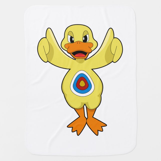 Duck Darts Bullseye Baby Blanket (Front)