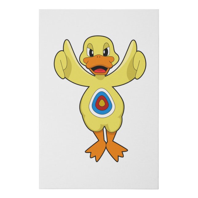 Duck Darts Bullseye Faux Canvas Print (Front)