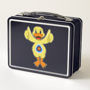 Duck Darts Bullseye Metal Lunch Box