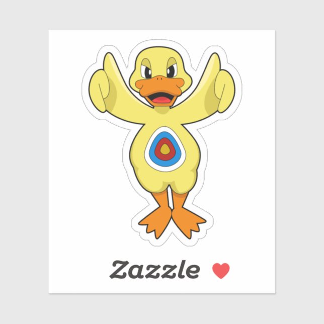 Duck Darts Bullseye Sticker (Sheet)