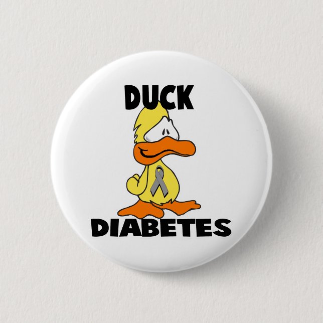Duck Diabetes Pinback Button (Front)