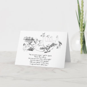 Duck Doctor Sees Patients Letterpress Thank You Card