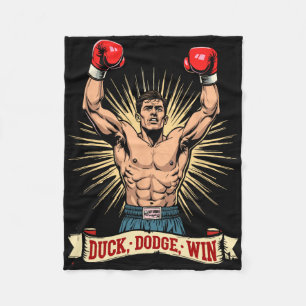 Duck Dodge Win Boxing Champion Spirit Fleece Blanket
