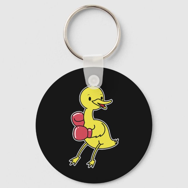 Duck Does Boxing  Keychain (Front)
