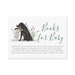 Duck Dog Baby Shower Green Book Request Card