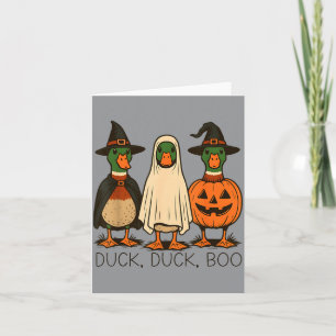 Duck Duck Boo Funny Halloween Costume Duck Card