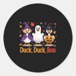 Duck Duck Boo Funny Halloween Costume Duck  Classic Round Sticker