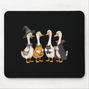 Duck Duck Boo Funny Halloween Costume Duck Pumpkin Mouse Pad