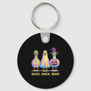 Duck Duck Boo Funny Halloween Costume Spooky Goose Keychain
