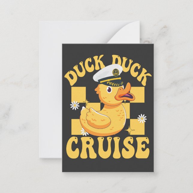 Duck Duck Cruise Funny Family Cruising Matching  Note Card (Front)