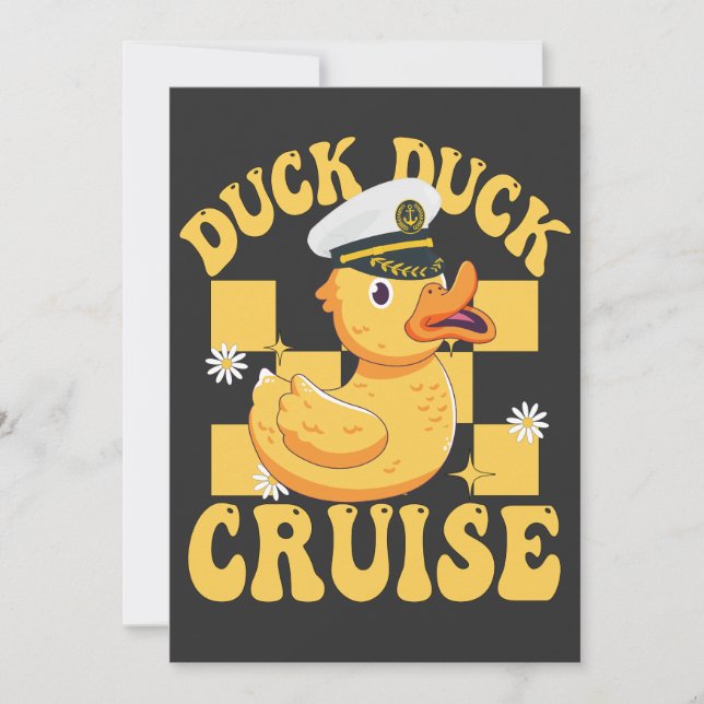 Duck Duck Cruise Funny Family Cruising Matching  Save The Date (Front)