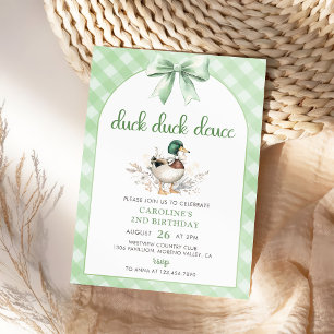 Duck Duck Deuce 2nd Birthday Invitation