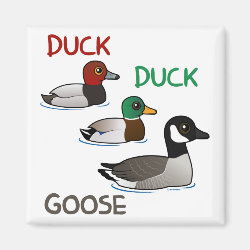 Duck Duck Goose Square Magnet