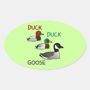 Duck Duck Goose Oval Sticker