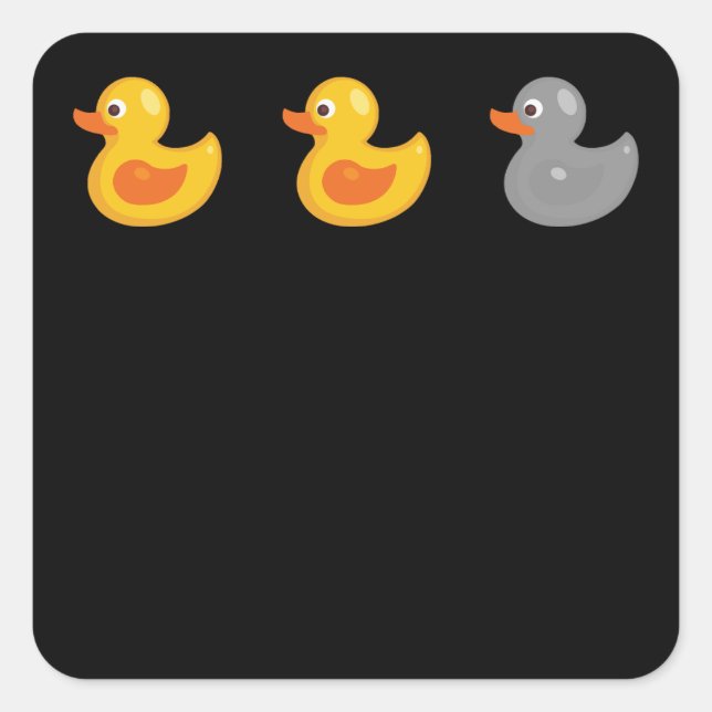 Duck Duck Gray Duck I Love Minnesota Mn Square Sticker (Front)