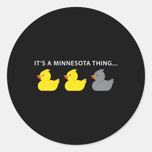 Duck Duck Gray Duck Minnesota Classic Round Sticker (Front)