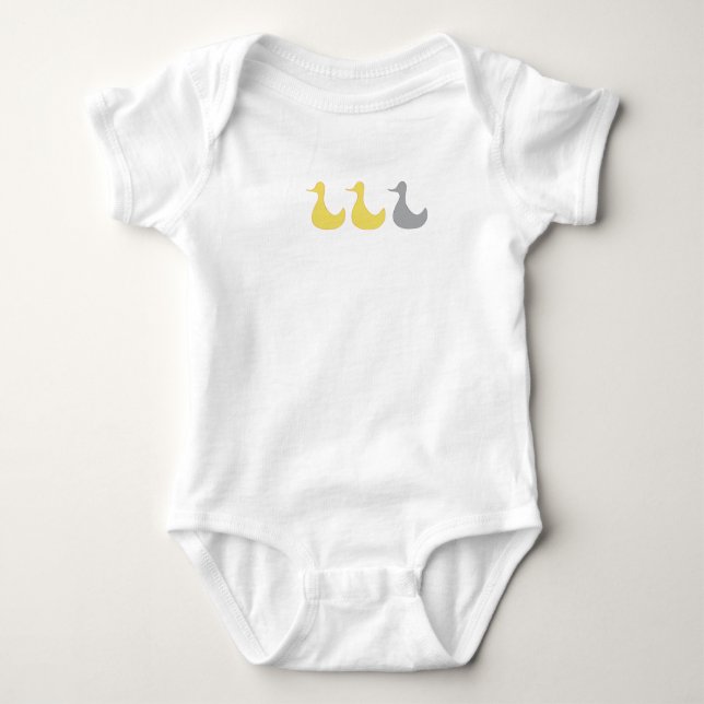 Duck Duck Gray Duck products Baby Bodysuit (Front)