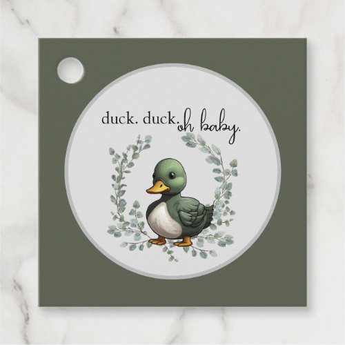 Duck Duck Oh Baby duck theme baby shower Favor Tags