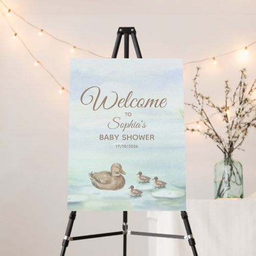Duck & Ducklings baby shower welcome sign