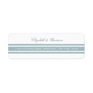 Duck Egg Blue Modern Wedding Label