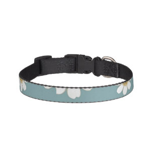 Duck Egg Blue with Daisies Pet Collar