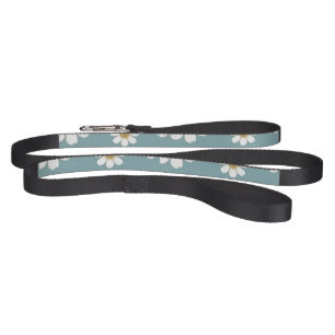 Duck Egg Blue with Daisies Pet Leash