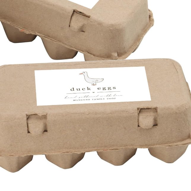 Duck Egg Carton Label Personalize for Farm, Coop (Creator Uploaded)