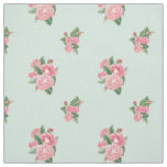 Duck egg floral fabric
