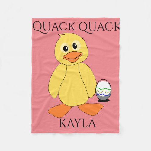 Duck  egg kids fleece blanket Childs name